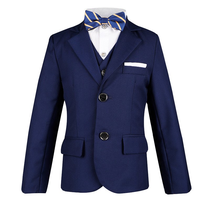 Boys' suit Autumn New Western Style Solid Color Children's Suit Wedding Flower Boy Baby One Year Old Dress
