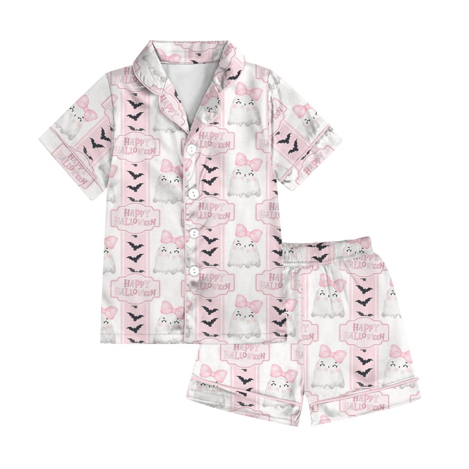 Baby Boy Girl Custom Clothes Set Summer Kids Clothing Pumpkin Printed Newborn Short Sleeve Outfits