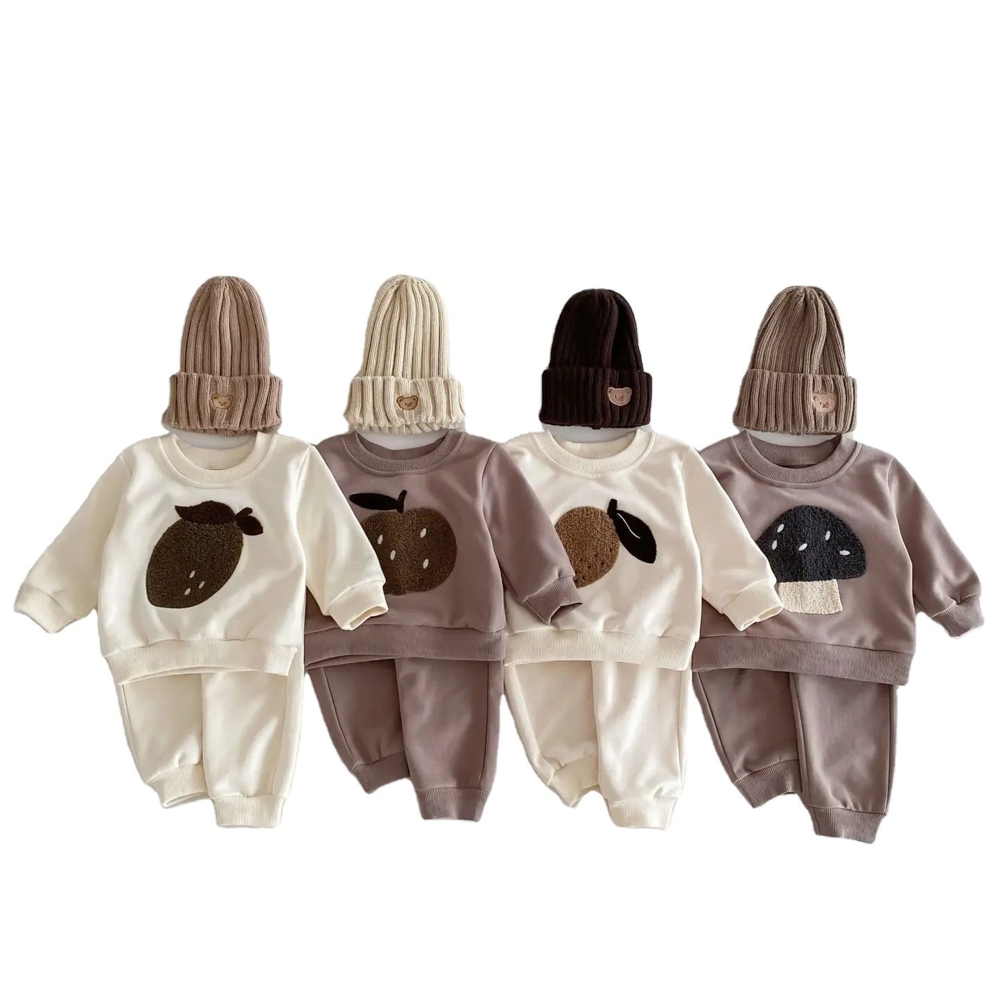 Children's casual set Spring and Autumn Style Boys and Girls Round Neck Sweater and Pants Two Piece Set A0336