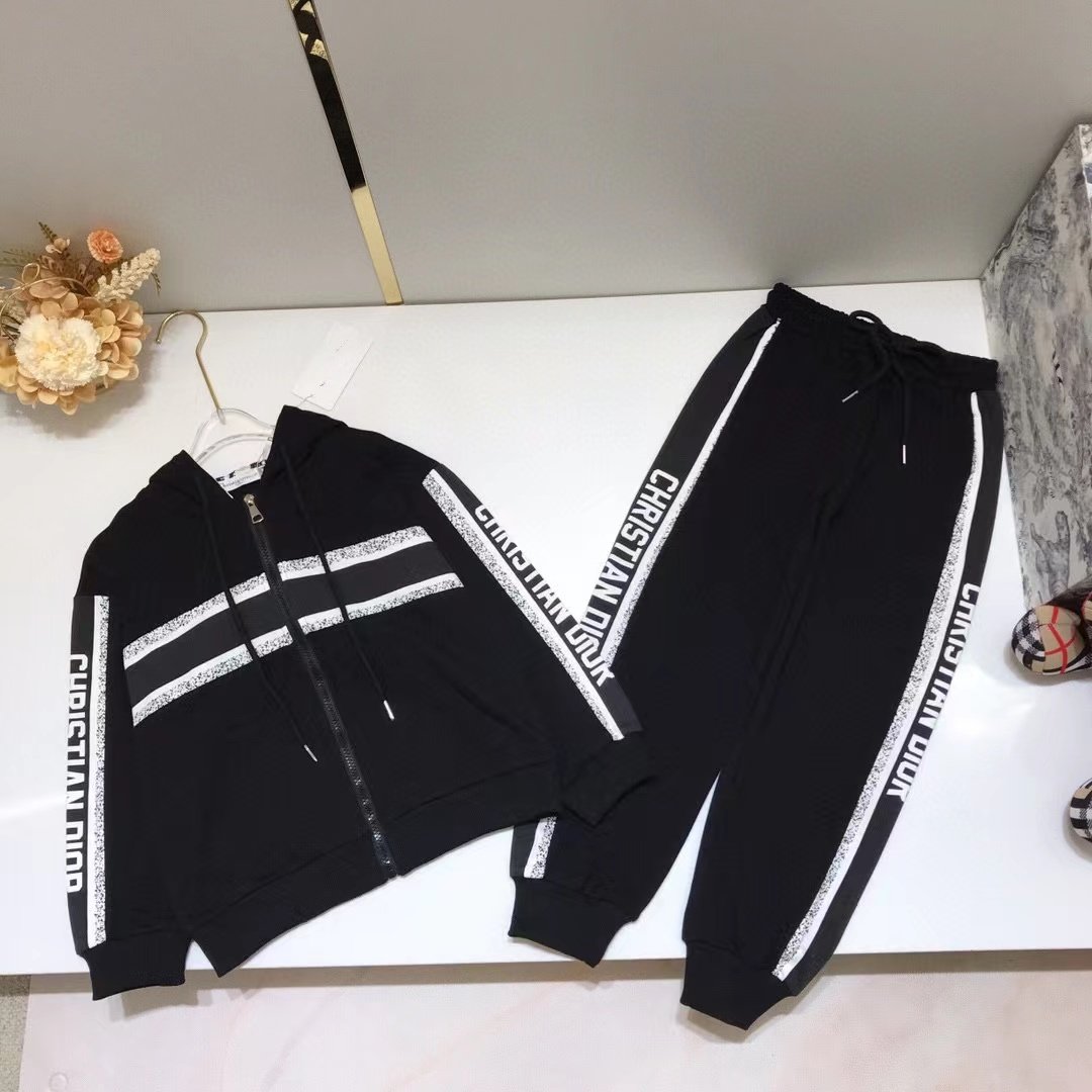 Fashion cotton brand boy zipper jacket + trousers 2 sets of children's clothing wholesale