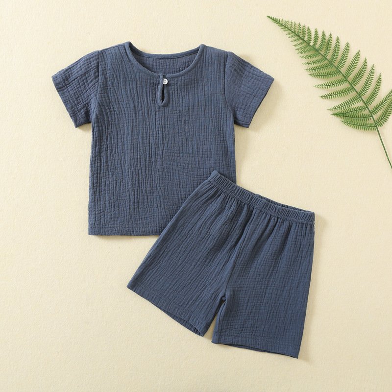 Muslin Baby Tshirt And Shorts New Born Clothes Rompers Wholesale Boy 0-3 Months Summer Kids Clothing Set