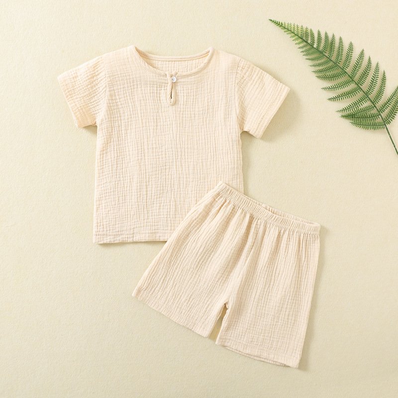 Muslin Baby Tshirt And Shorts New Born Clothes Rompers Wholesale Boy 0-3 Months Summer Kids Clothing Set