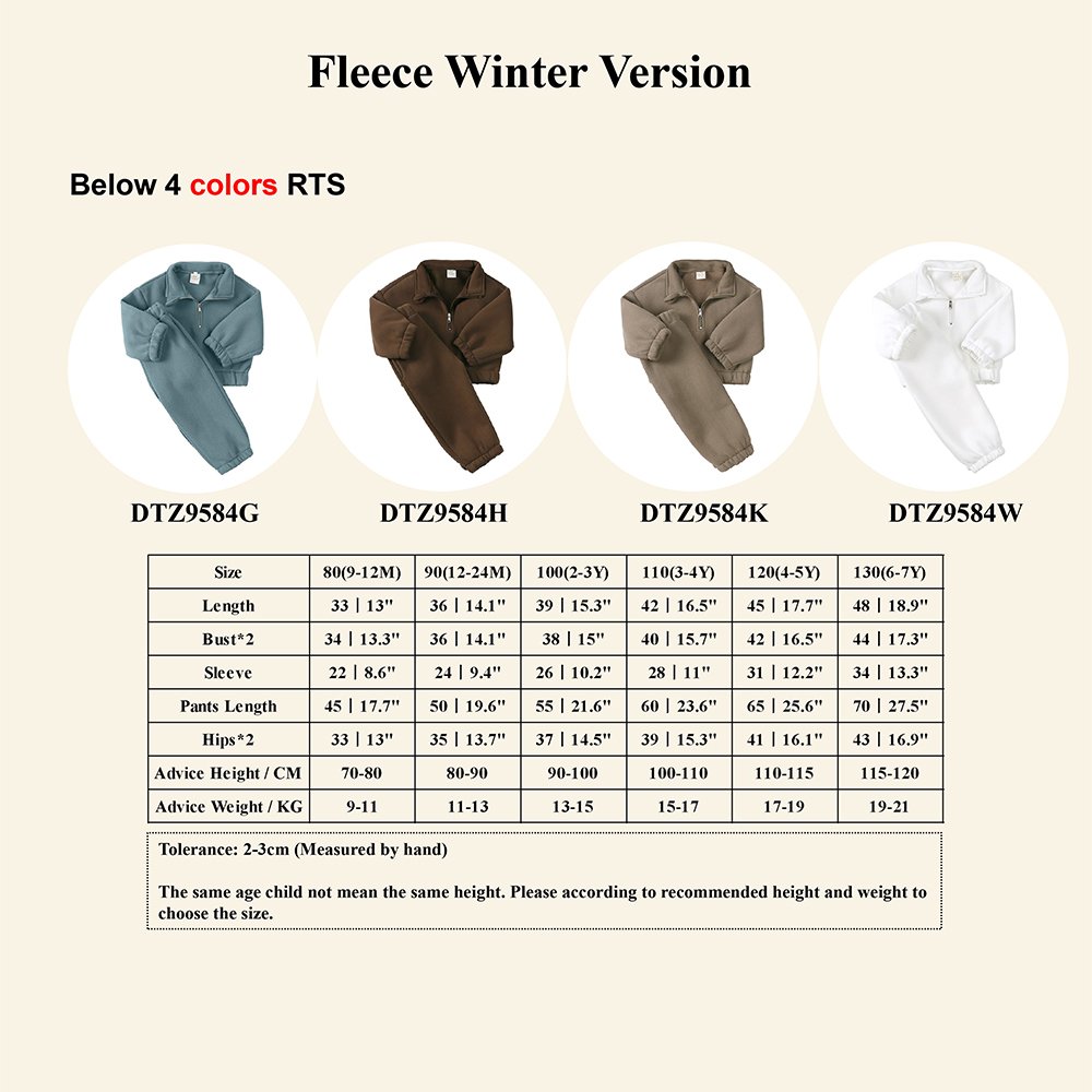 custom kids sweatsuit wholesale tracksuits fleece solid winter clothing toddler boy girl clothes set children sweatshirt set