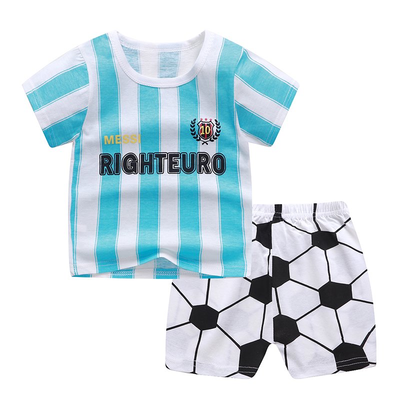 Oem & Odm Service Summer Kids Clothings Cotton Children Short Sleeve Suit 2 PCS Baby Clothings Sets for Girls