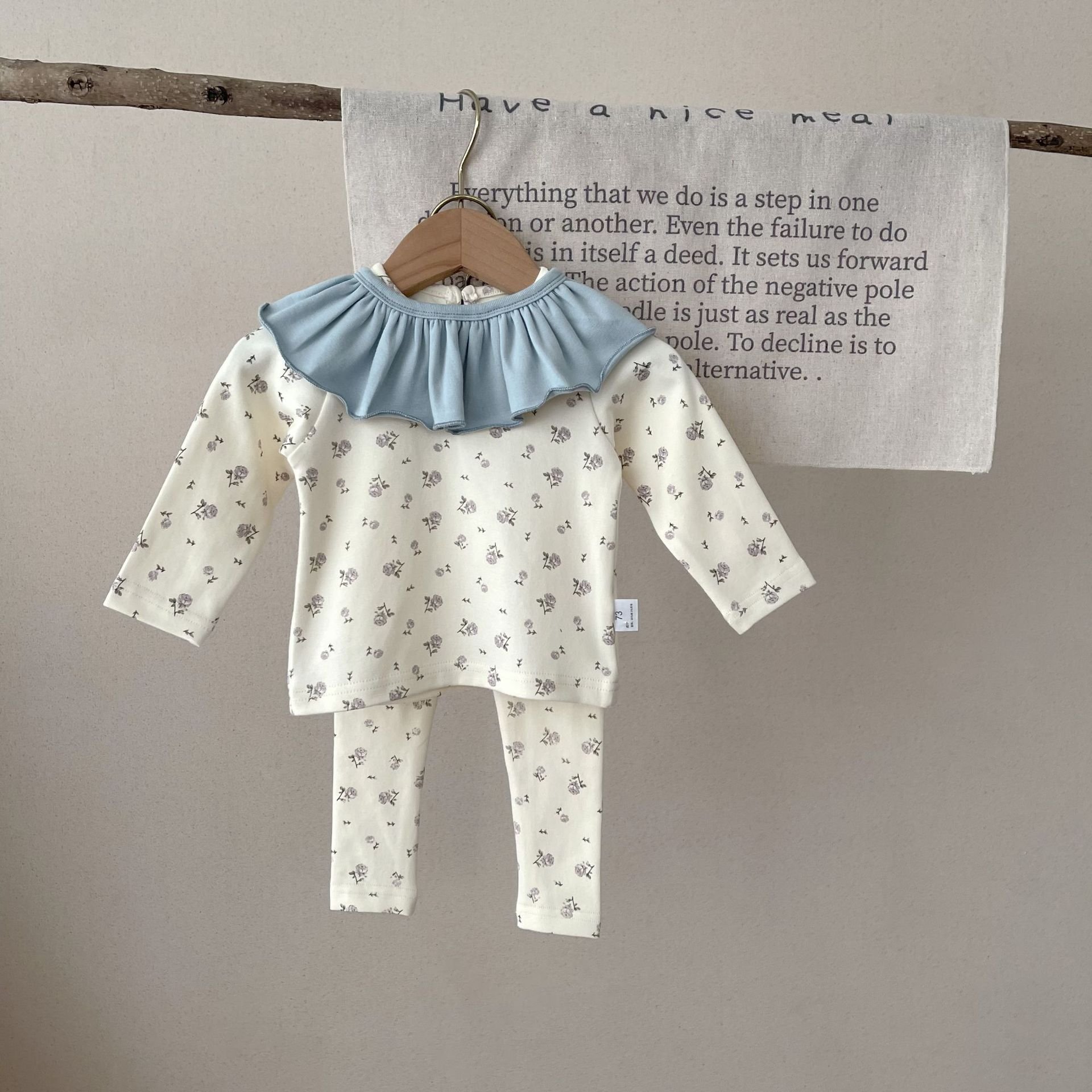 16546 Spring new born Baby Girl Clothes Floral Infant Girl Clothes Set Korean Style Baby Girls clothing sets 0-3 months for boy
