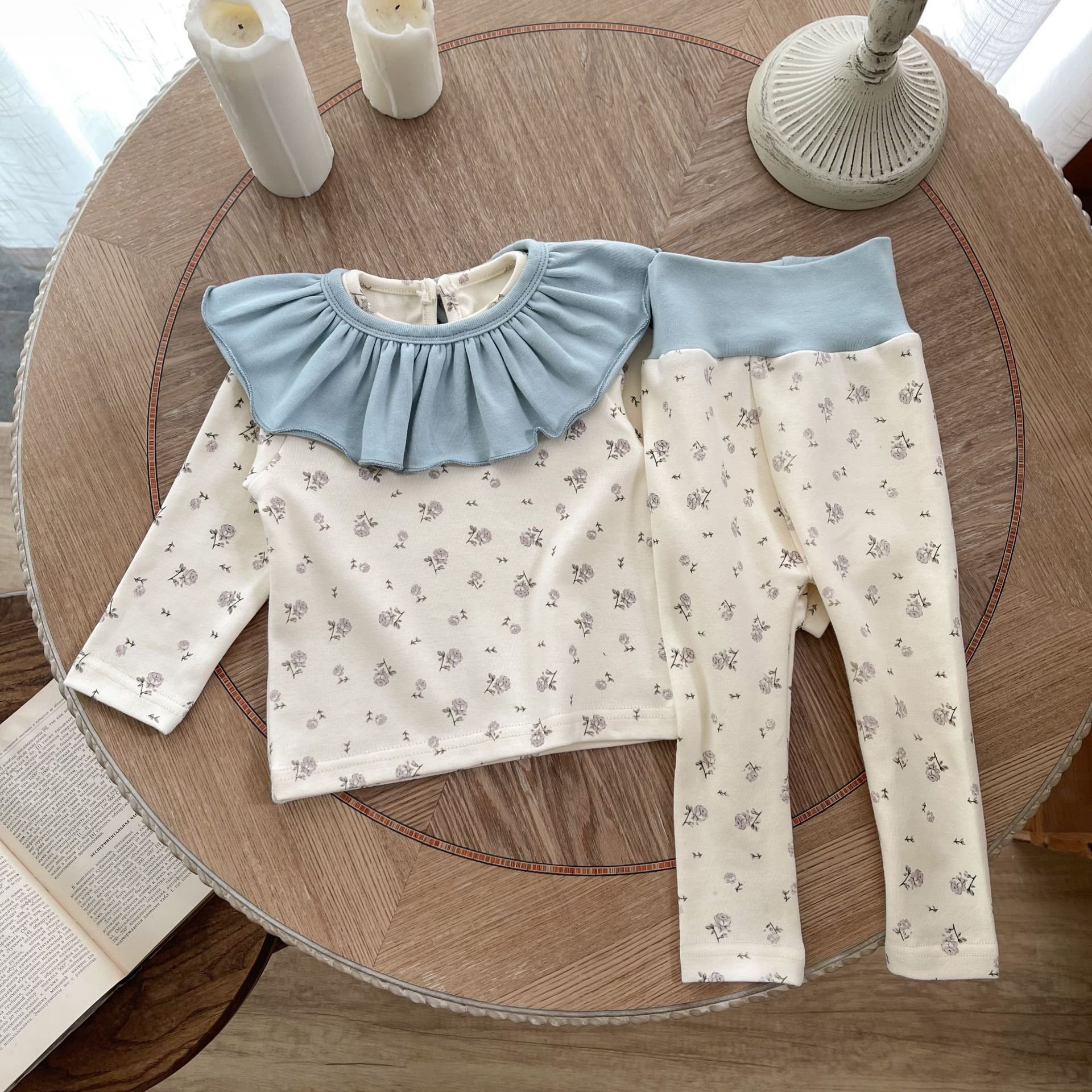 16546 Spring new born Baby Girl Clothes Floral Infant Girl Clothes Set Korean Style Baby Girls clothing sets 0-3 months for boy