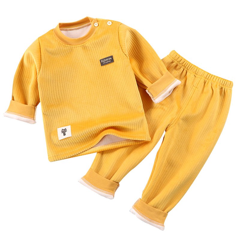 Autumn and Winter New Baby Stripe Thickened Warm Undercoat Set Home Furnishing