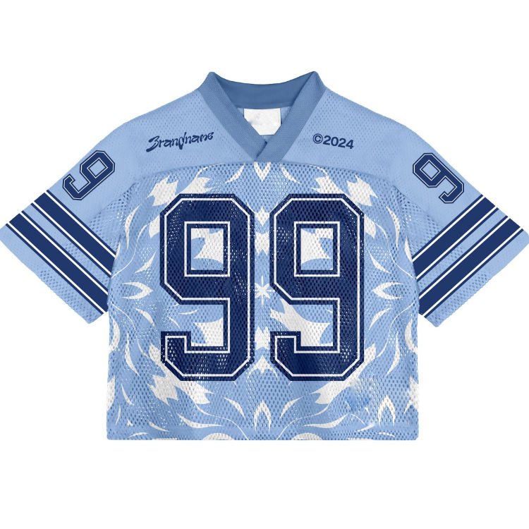 Tonton Sports Whosale Custom Oversize Football Jersey Street Fashion T-shirt Men Mesh Boy Soccer Jersey Set