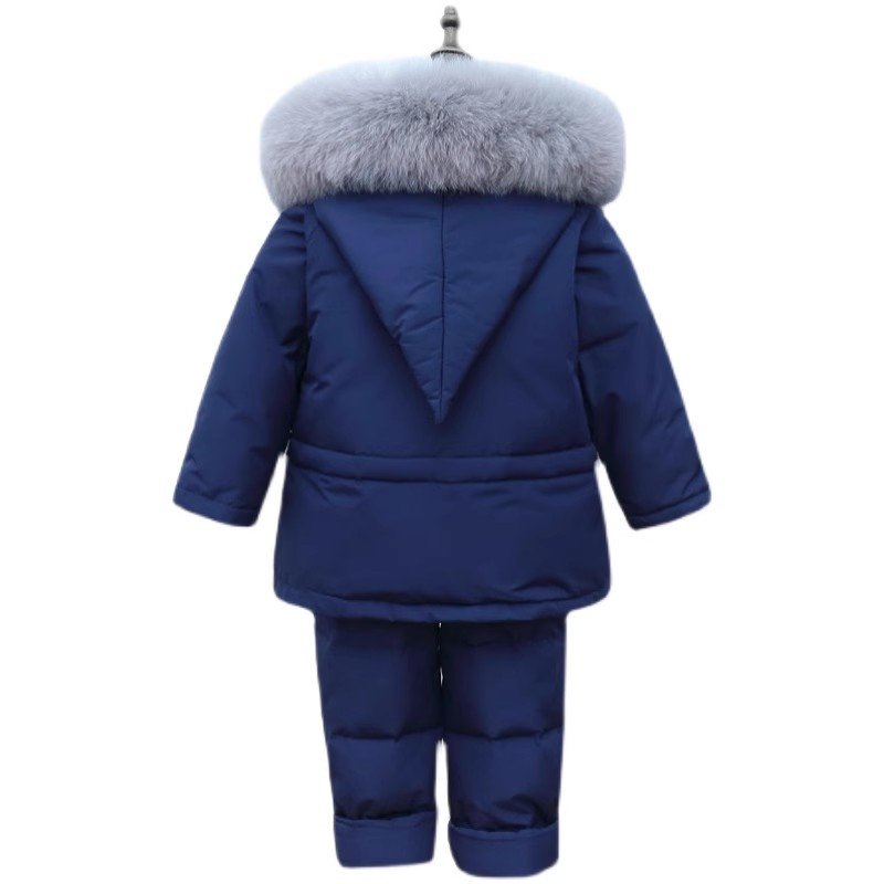 Custom Children's Down Jacket Set For Boys Girls Age Group 0-4 Years Baby Thick Two-Piece Fashion With Hood Down Coats Pattern