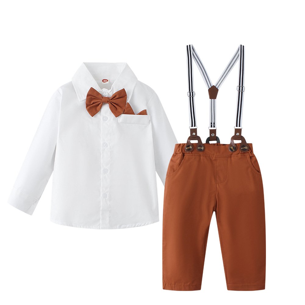 Ring Bearer Baby Boy Clothing Outfits Gentleman Toddler Boy Party Clothes Wedding Attire Blazer Pant Kid Dress Long Sleeve Suits