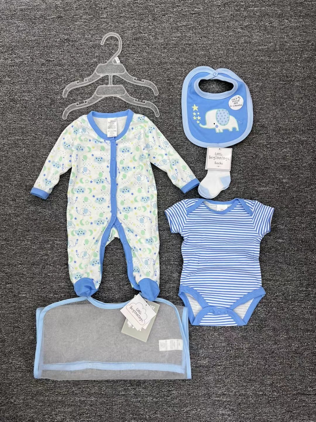 5pcs new born baby clothes sets 100% cotton baby boy clothing set wholesale new born baby gift set