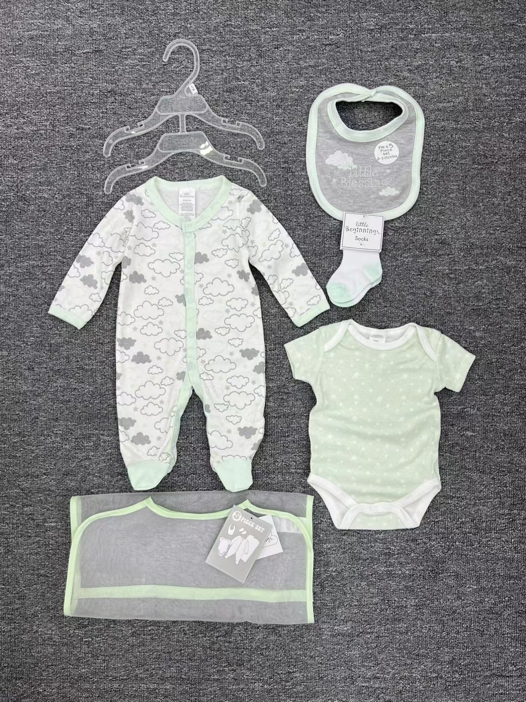 5pcs new born baby clothes sets 100% cotton baby boy clothing set wholesale new born baby gift set