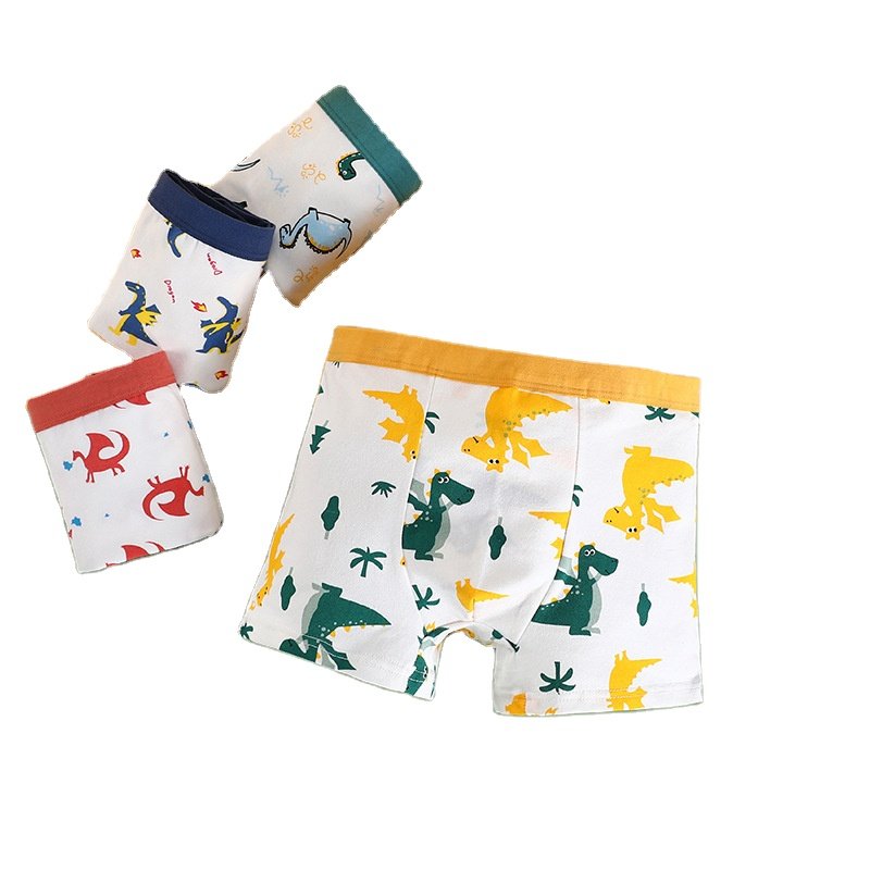 Baby Underwear Clothing Set 4 Pieces Girl's Panties Boy's Boxers Cotton Spandex Kids Underwears Set