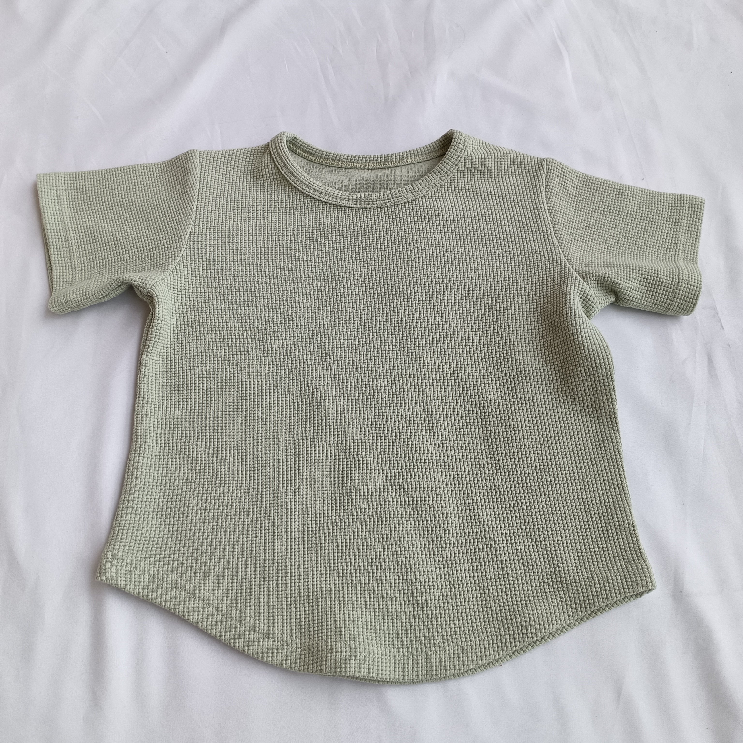 Customized Casual Baby Boys Outfit Two Piece Kids Set Waffle Clothing Set For Kids