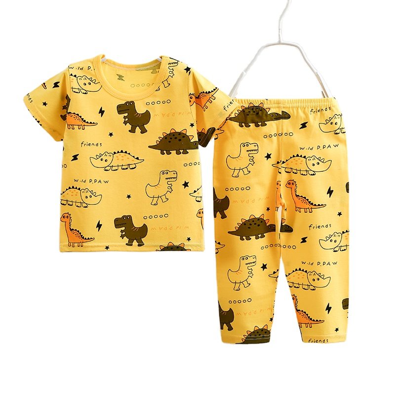 Baby Clothes Cotton Short Sleeve Girls Pajamas Two Pieces Boys Clothings Sets Kids Sleepwear for Children