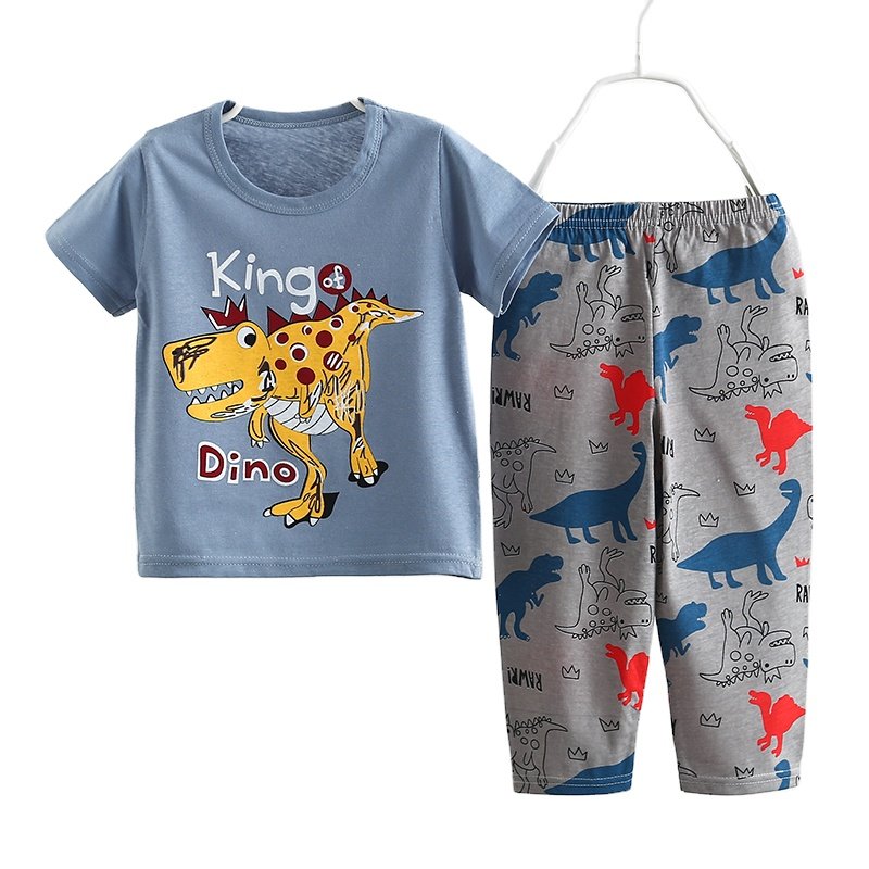 Baby Clothes Cotton Short Sleeve Girls Pajamas Two Pieces Boys Clothings Sets Kids Sleepwear for Children