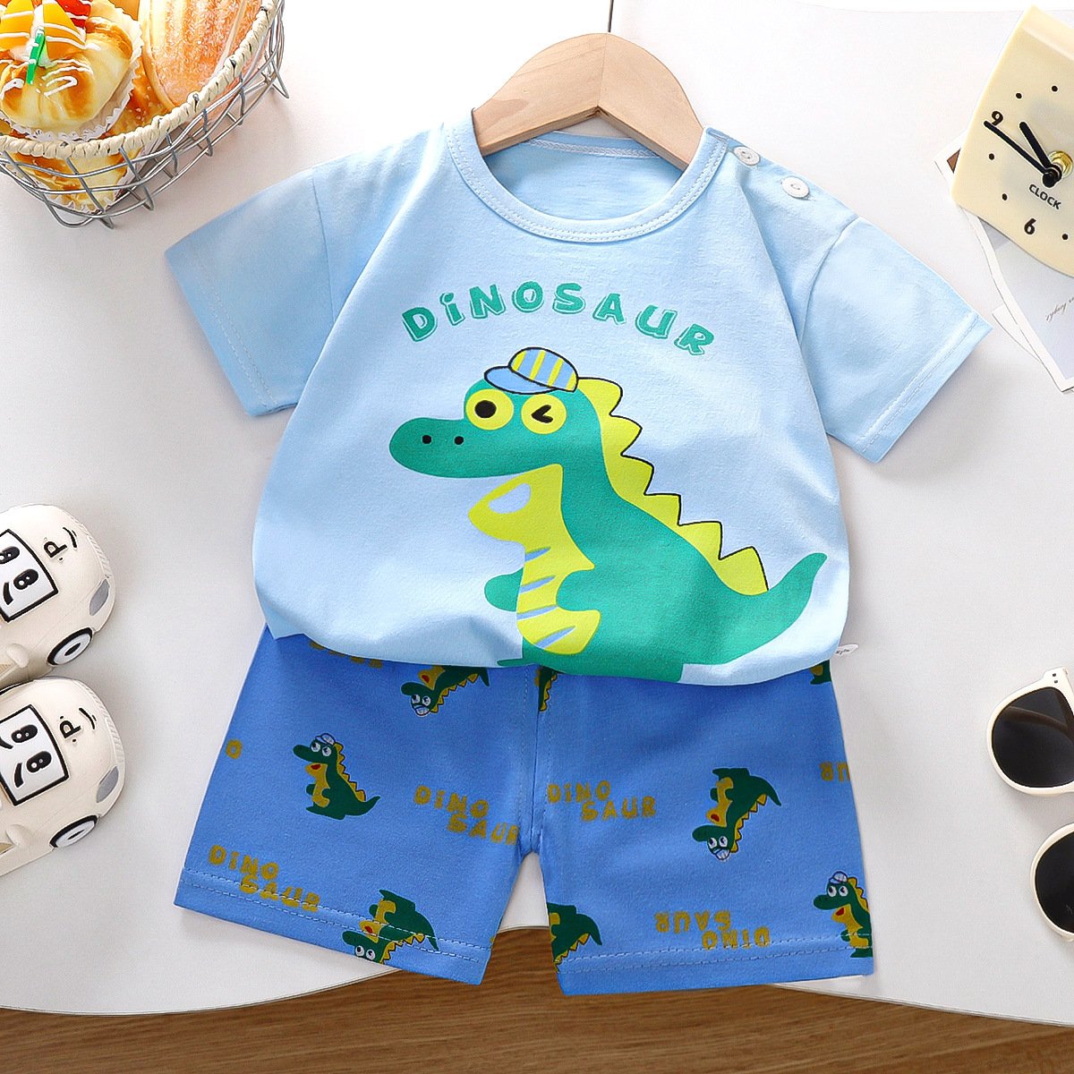 2024 Boys Clothing set Summer Baby Outfit Two piece Casual Toddler kids t-shirt and shorts cotton clothes sets for girls