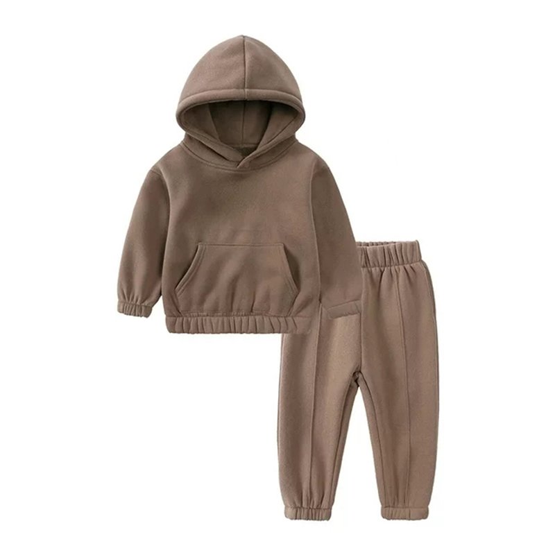 Organic cotton kids tracksuits boys clothing sets eco friendly kids sets two piece custom children sweatsuit set kids streetwear