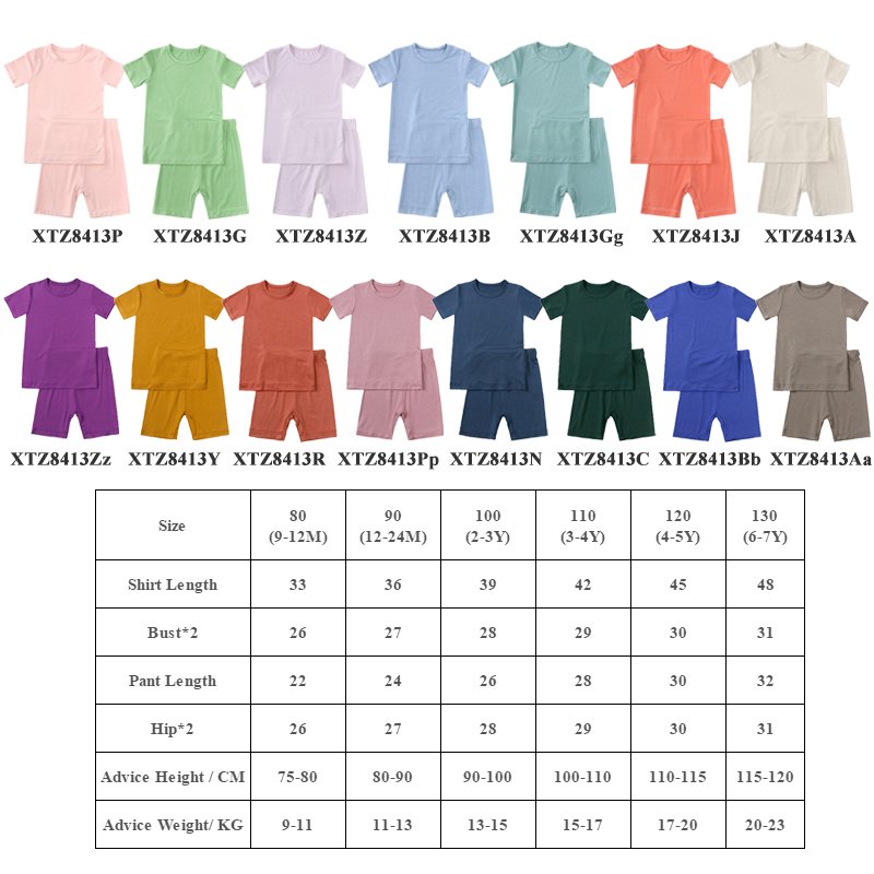 Ready To Ship Fashion New Clothes Set 2 Pieces Set Pajama Kids Bamboo Pajamas Wholesale Bamboo Clothing Manufacturer
