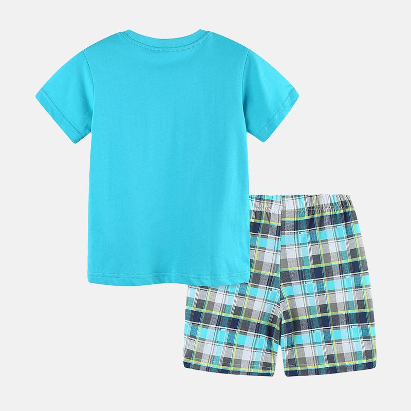 Custom Eco Friendly New Design High Quality Sustainable Summer Crocodile Kid Casual Clothing Fashion Short Suit Boy Clothing Set