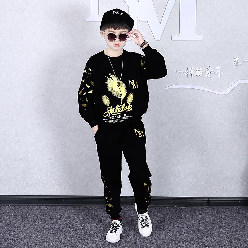 Autumn boys T Shirt + Slongs Suit Kids Clothes Cotton Casual Children Clothing Boy Set Tracksuit Teenager Boys Clothes