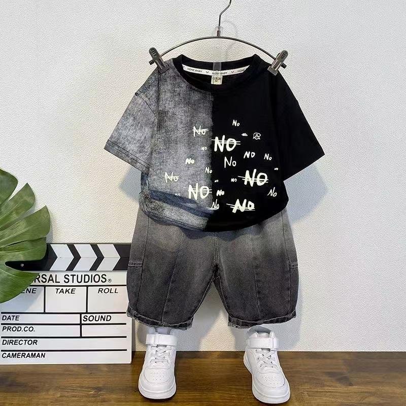 Children Clothes Summer Outfit 2 Pieces Set Outfit Baby Children Boys Kids Clothing Sets
