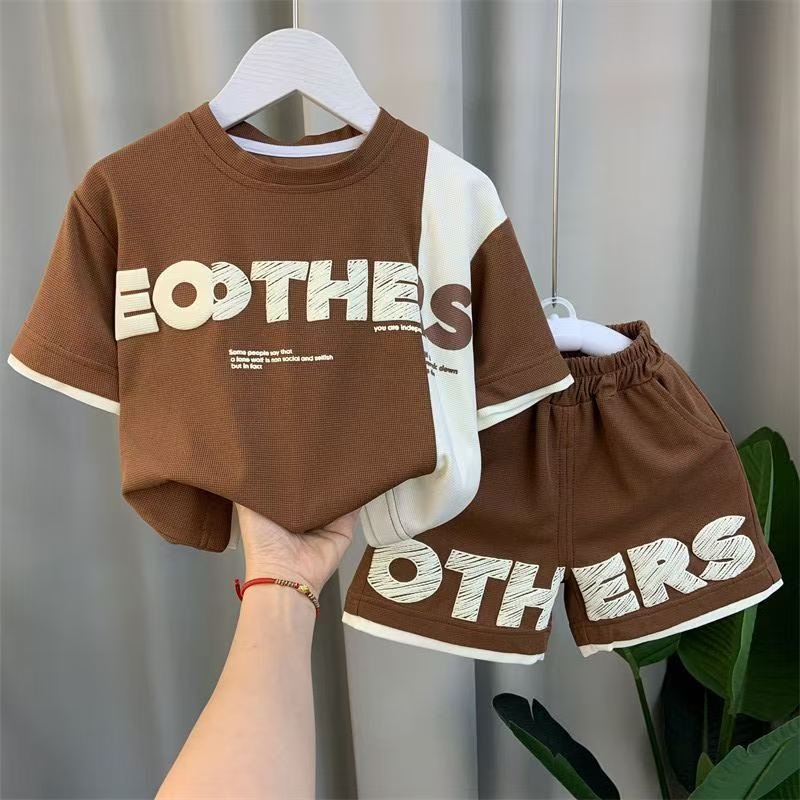 Children Clothes Summer Outfit 2 Pieces Set Outfit Baby Children Boys Kids Clothing Sets