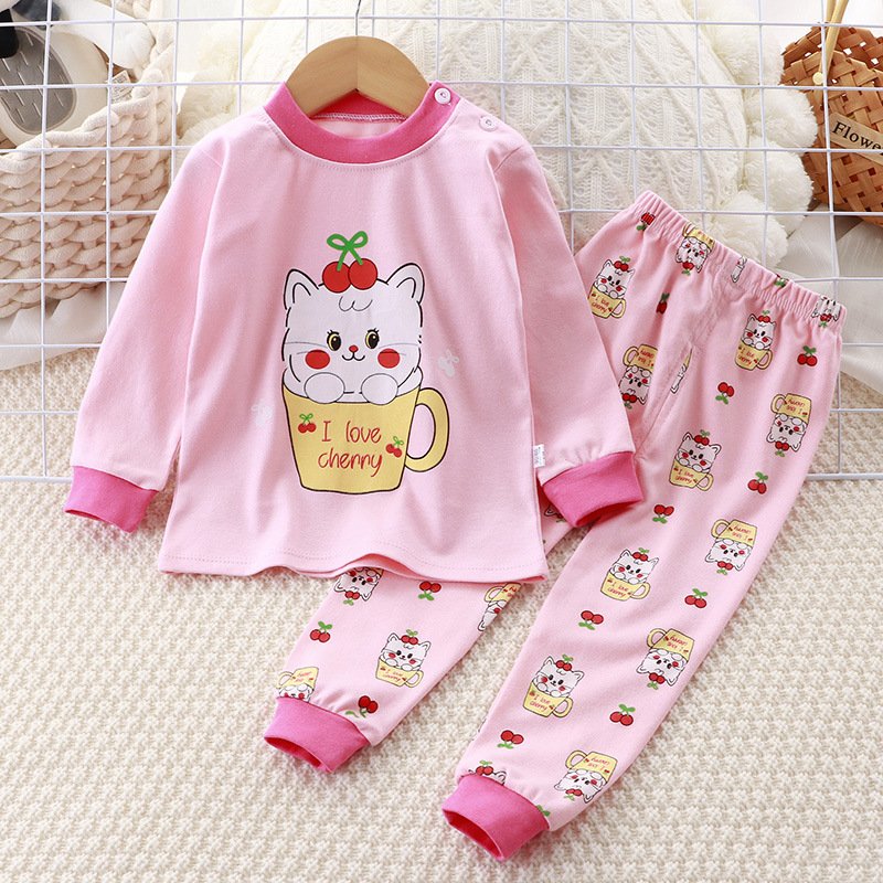 Wholesale of children's clothing, pure cotton, new baby cartoon home clothing