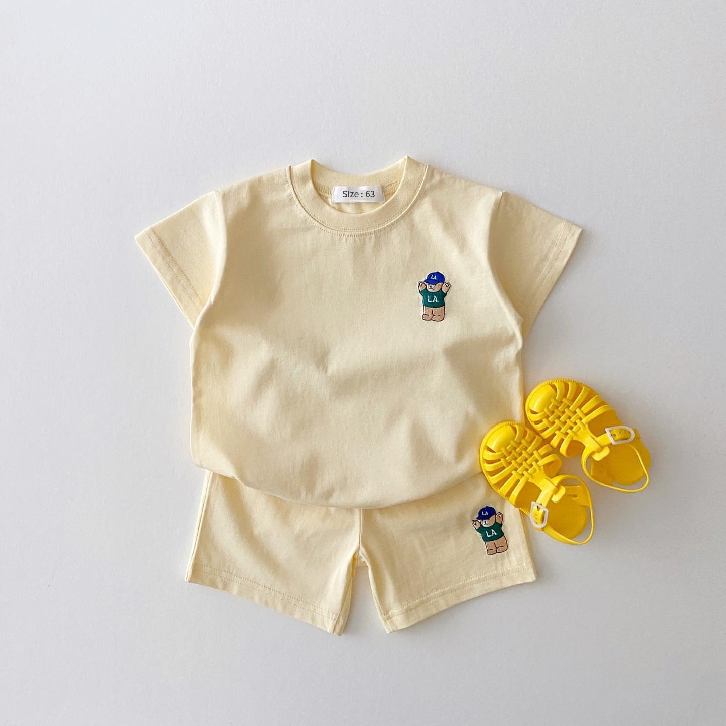 Baby Cotton Clothes Set Summer Casual Tops Shorts Unisex Toddlers Kids Clothing Outfits