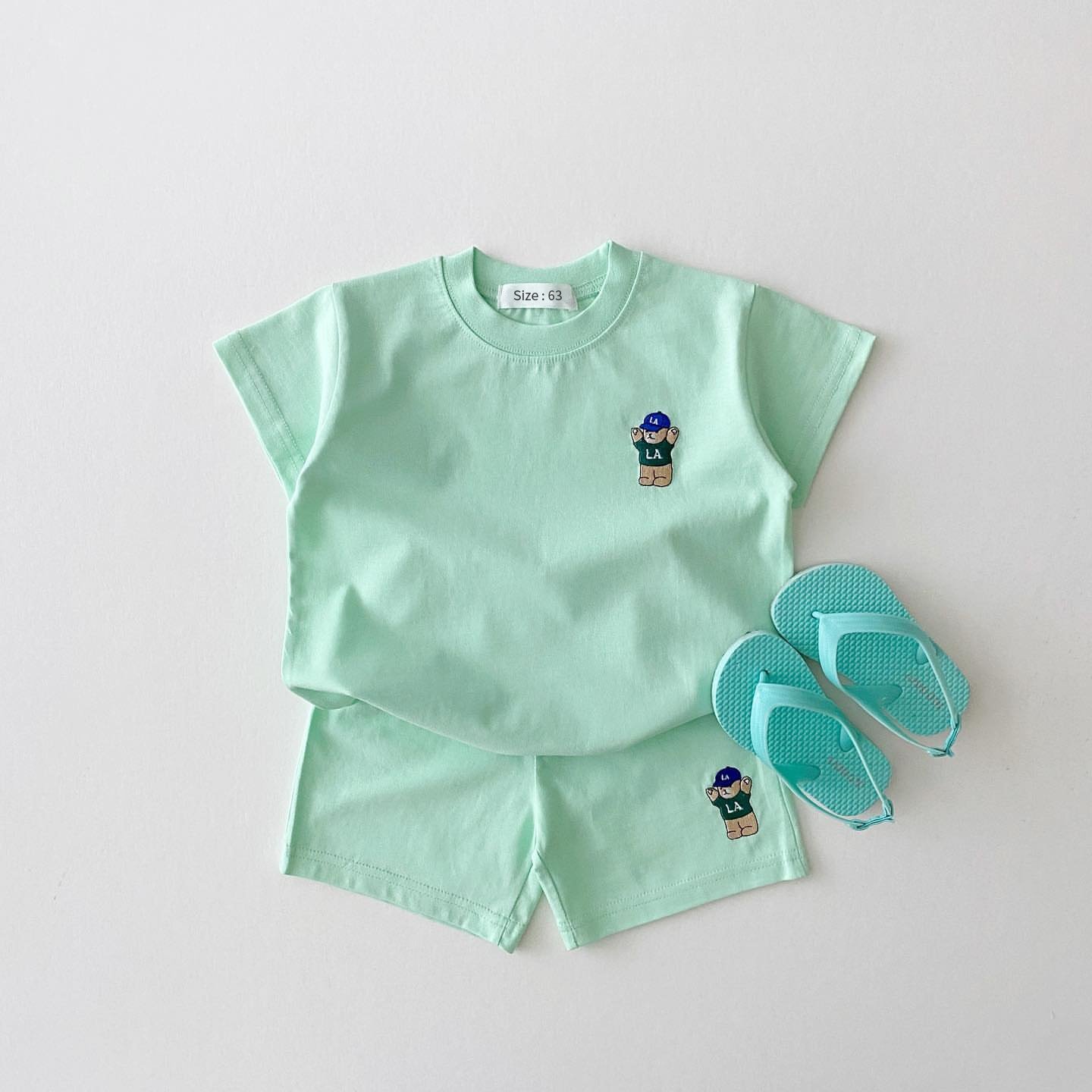 Baby Cotton Clothes Set Summer Casual Tops Shorts Unisex Toddlers Kids Clothing Outfits