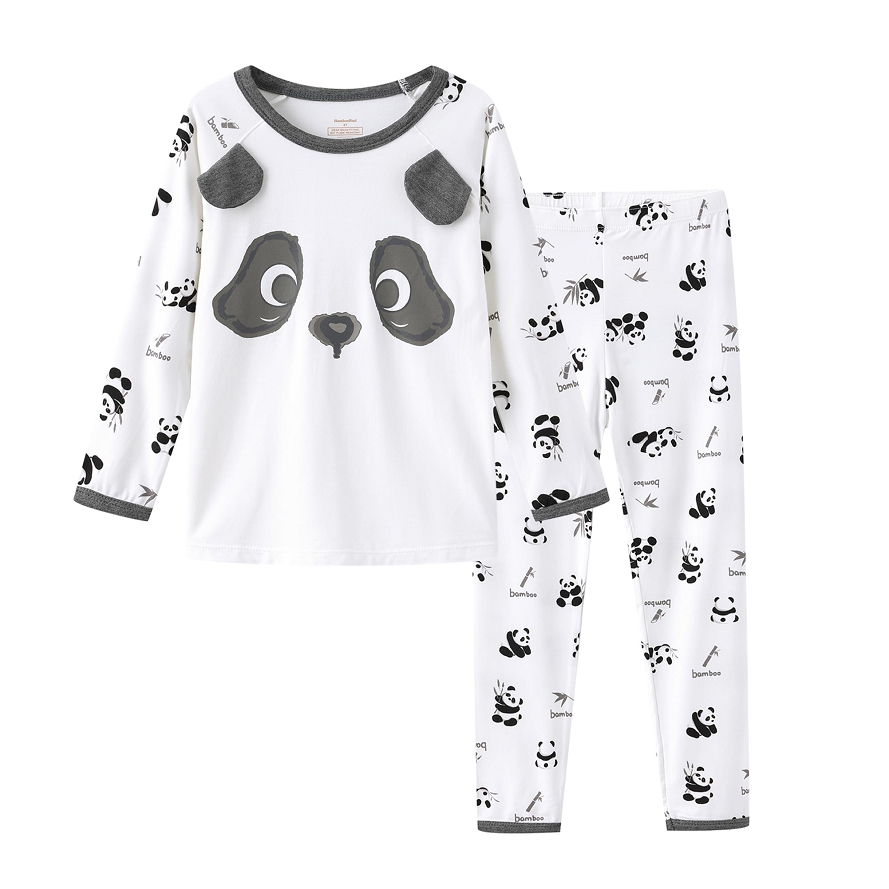 Baby Boys Pajama Set Infant & Toddler Boy Long Sleeve Pj Top And Pants Sets Soft Bamboo Pajamas Panda Print Sleepwears