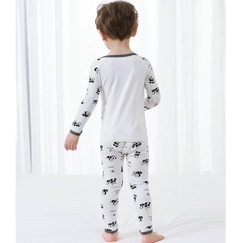 Baby Boys Pajama Set Infant & Toddler Boy Long Sleeve Pj Top And Pants Sets Soft Bamboo Pajamas Panda Print Sleepwears