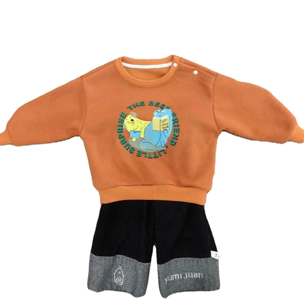 Wholesale Spring Infants Sets Kids Long Sleeve Hoodies&Pants Cartoon Baby Boys Girls Clothing Sets