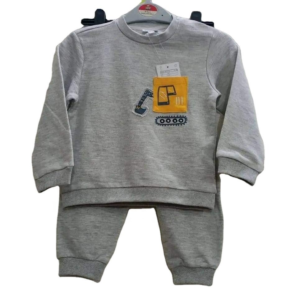 Summer Wholesale Children Kids Clothes long Sleeve Baby T Shirt Boys Clothing Set Spring Cotton Quantity Custom Time Lead Suit