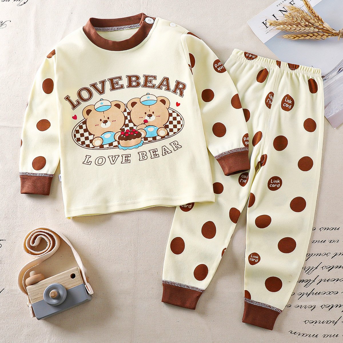 Children's underwear set cotton pajamas girls baby cotton boys home wear wholesale