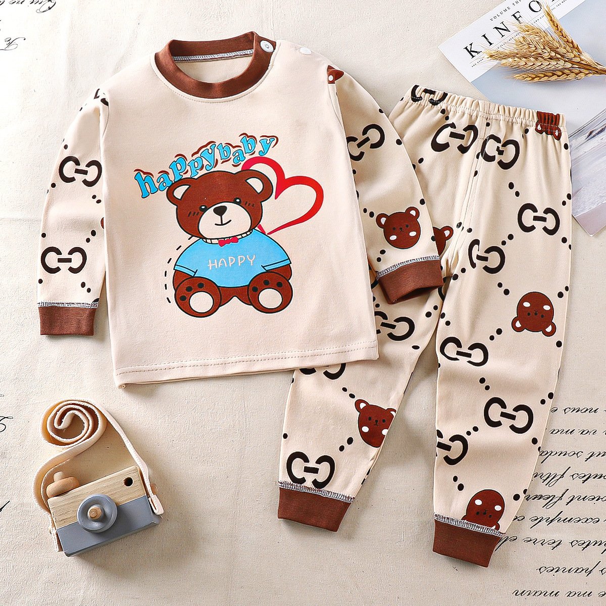 Children's underwear set cotton pajamas girls baby cotton boys home wear wholesale