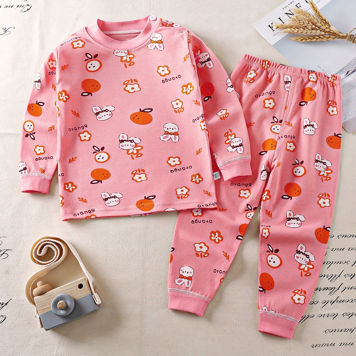 Children's underwear set cotton pajamas girls baby cotton boys home wear wholesale