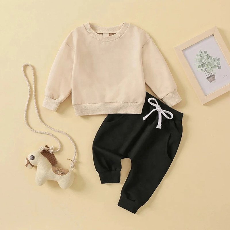 Organic cotton kids tracksuits custom toddler sweatsuit set kid clothes child french terry kid jogger set eco Boys clothing sets