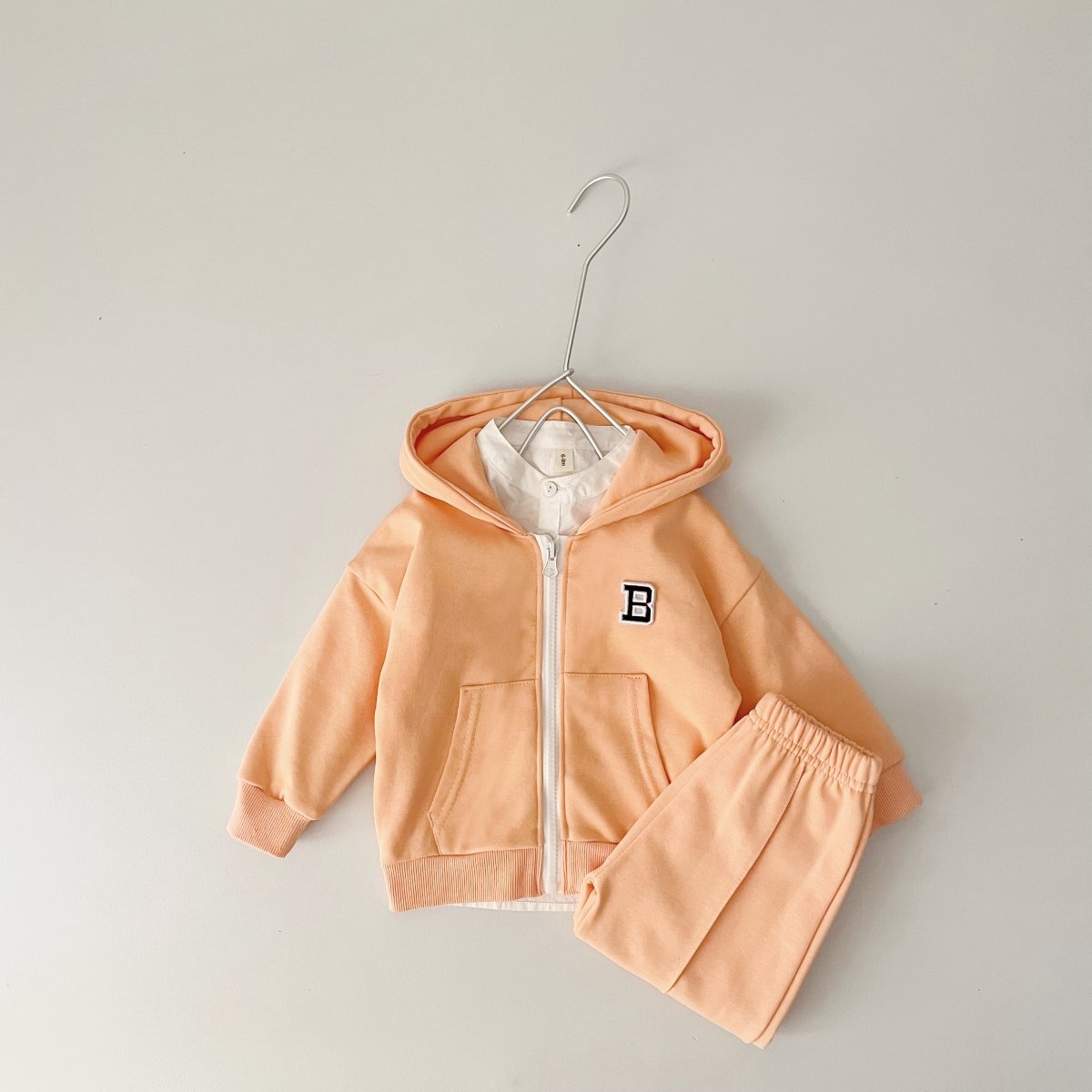 New Baby Casual Tracksuit Children Boys Cotton Zipper Hooded Jacket+Jogger Pants Kids Girls Leisure Sports Suit