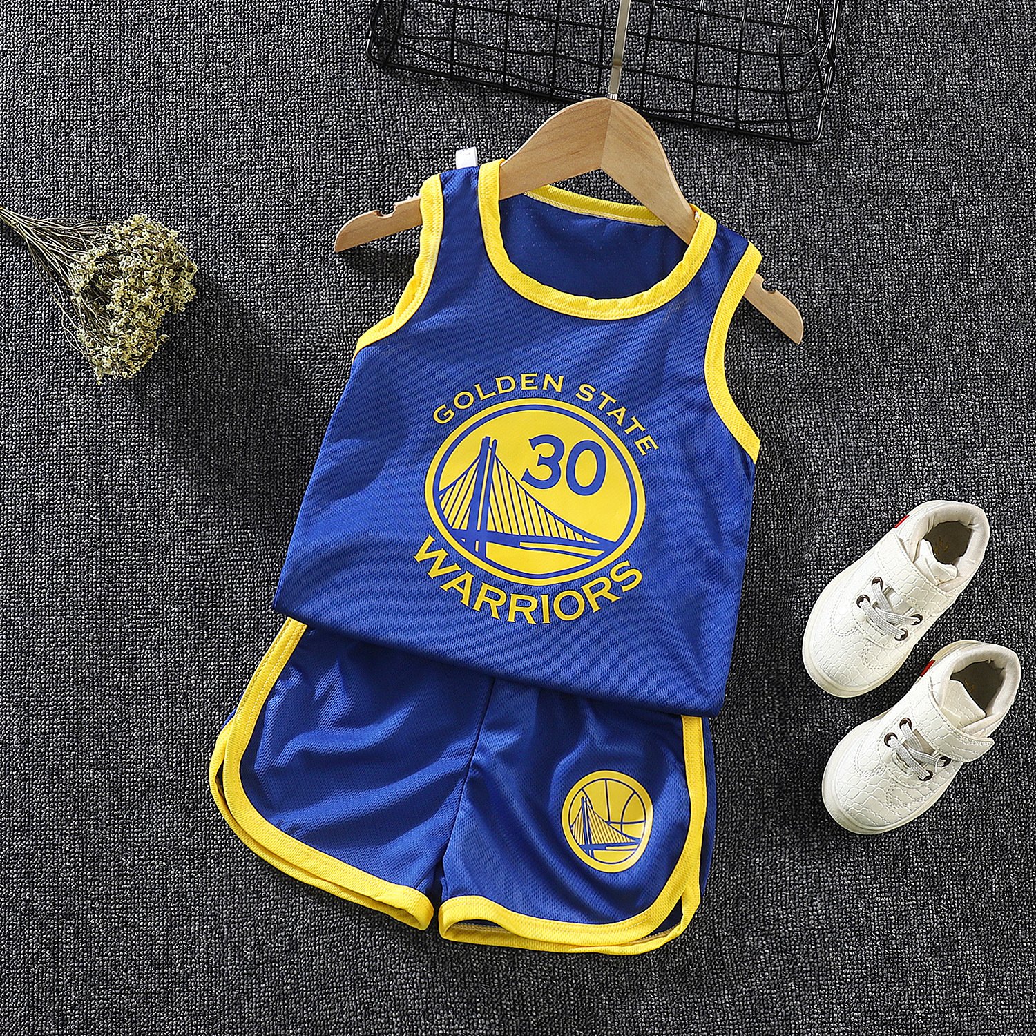 Cotton Short Sleeve Shorts Kids' Summer Leisure Sports-Boys Girls Basketball Apparel Casual Print Design Pupils' Performances