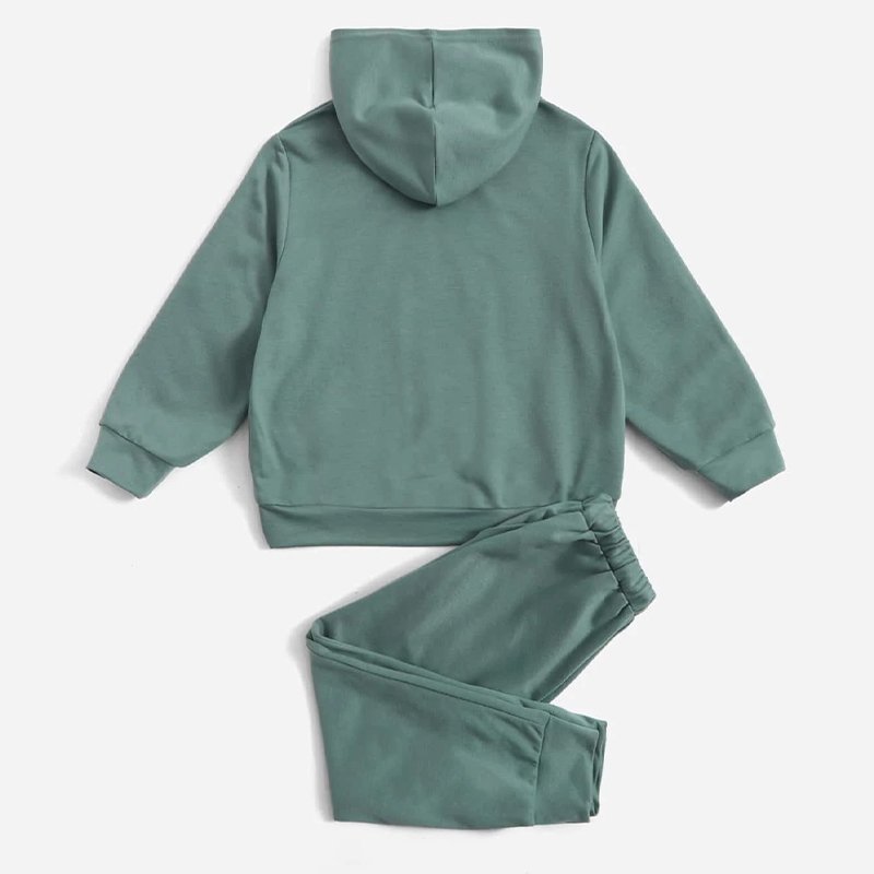 Bamboo cotton kids sweatsuit sets boys clothing sets customize tracksuits for children eco friendly french terry kid jogger set