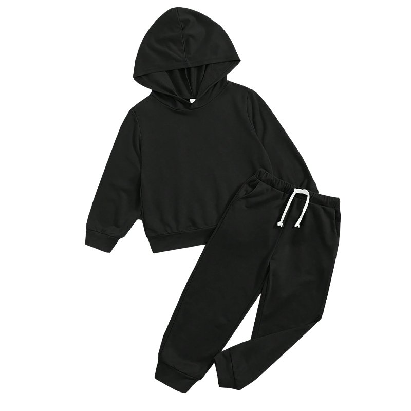 Bamboo cotton kids sweatsuit sets boys clothing sets customize tracksuits for children eco friendly french terry kid jogger set