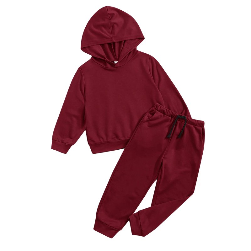 Bamboo cotton kids sweatsuit sets boys clothing sets customize tracksuits for children eco friendly french terry kid jogger set