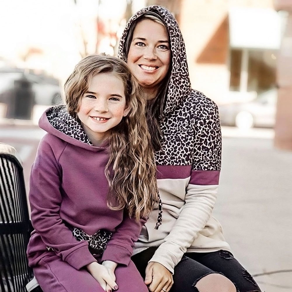 New arrival fashion family sister matching clothes set winter children little girls hoodie mommy and me outfits sets