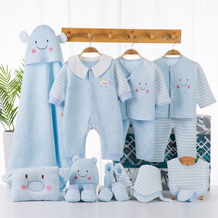 MICHLEY Winter And Autumn Baby gift Box Newborn Cotton Clothes Set 18pcs 0-12 Months Newborn Infant Supplies Boys Clothing Sets