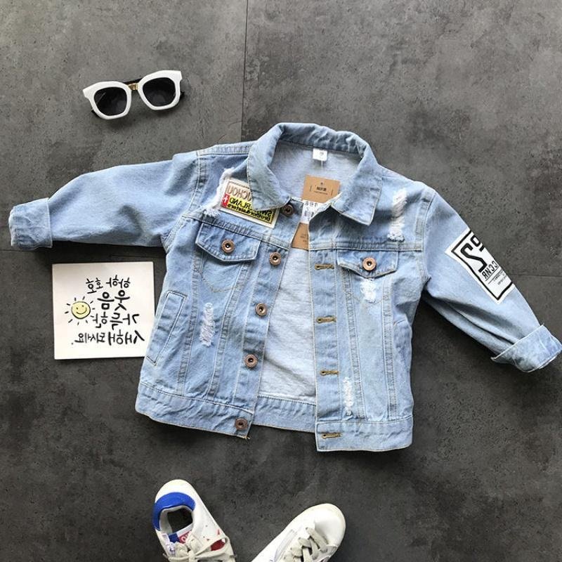 Classic Style Eco-friendly Casual Kids Clothes Boys Denim Jacket Black T-Shirt Denim Trousers 3 Piece Set For Kids