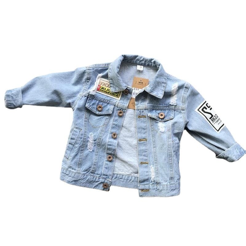 Classic Style Eco-friendly Casual Kids Clothes Boys Denim Jacket Black T-Shirt Denim Trousers 3 Piece Set For Kids