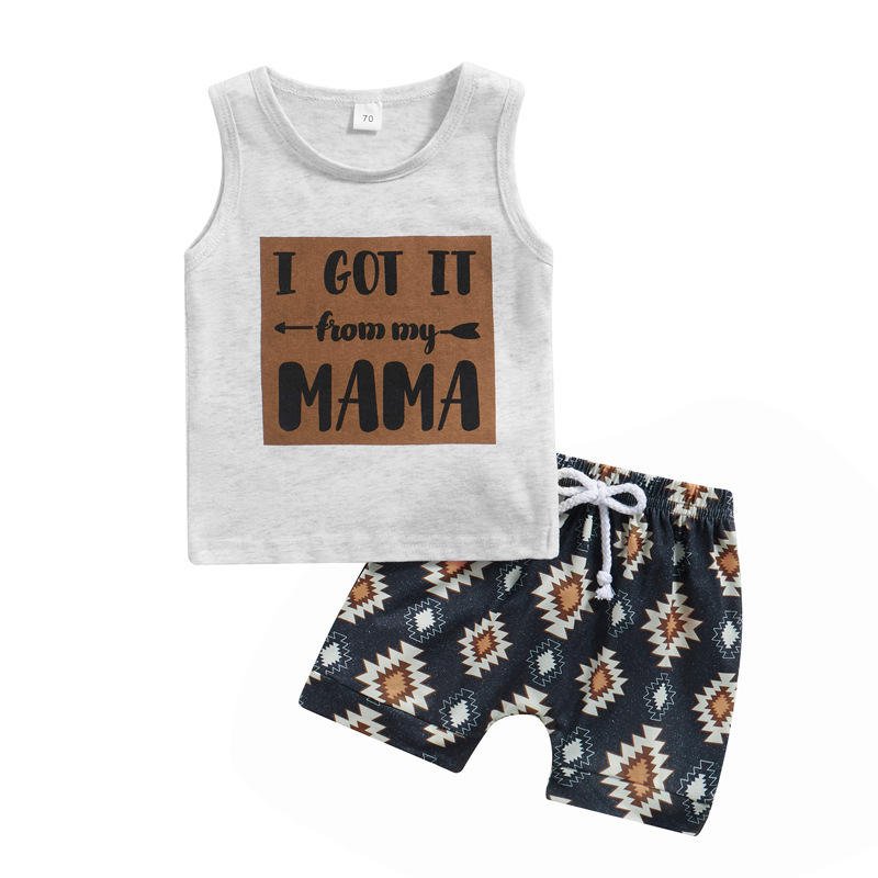 Summer Baby Outfits Kids Toddler Boys Clothing Set Custom Boys Short Sleeve T-Shirt And Short 2pcs Set With Logo