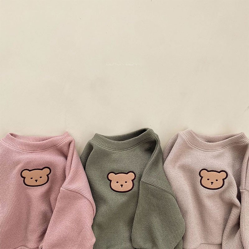 Korean Style Infants Clothes Sets Long Sleeved Sweater Shirt 2pcs Clothing Set For Boys Girls