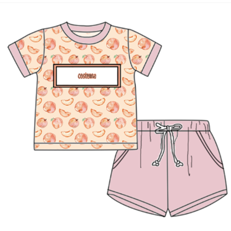 Yihui OEM new design boutique Organic Cotton print toddler baby kids jogger outfit boys girls clothing sets